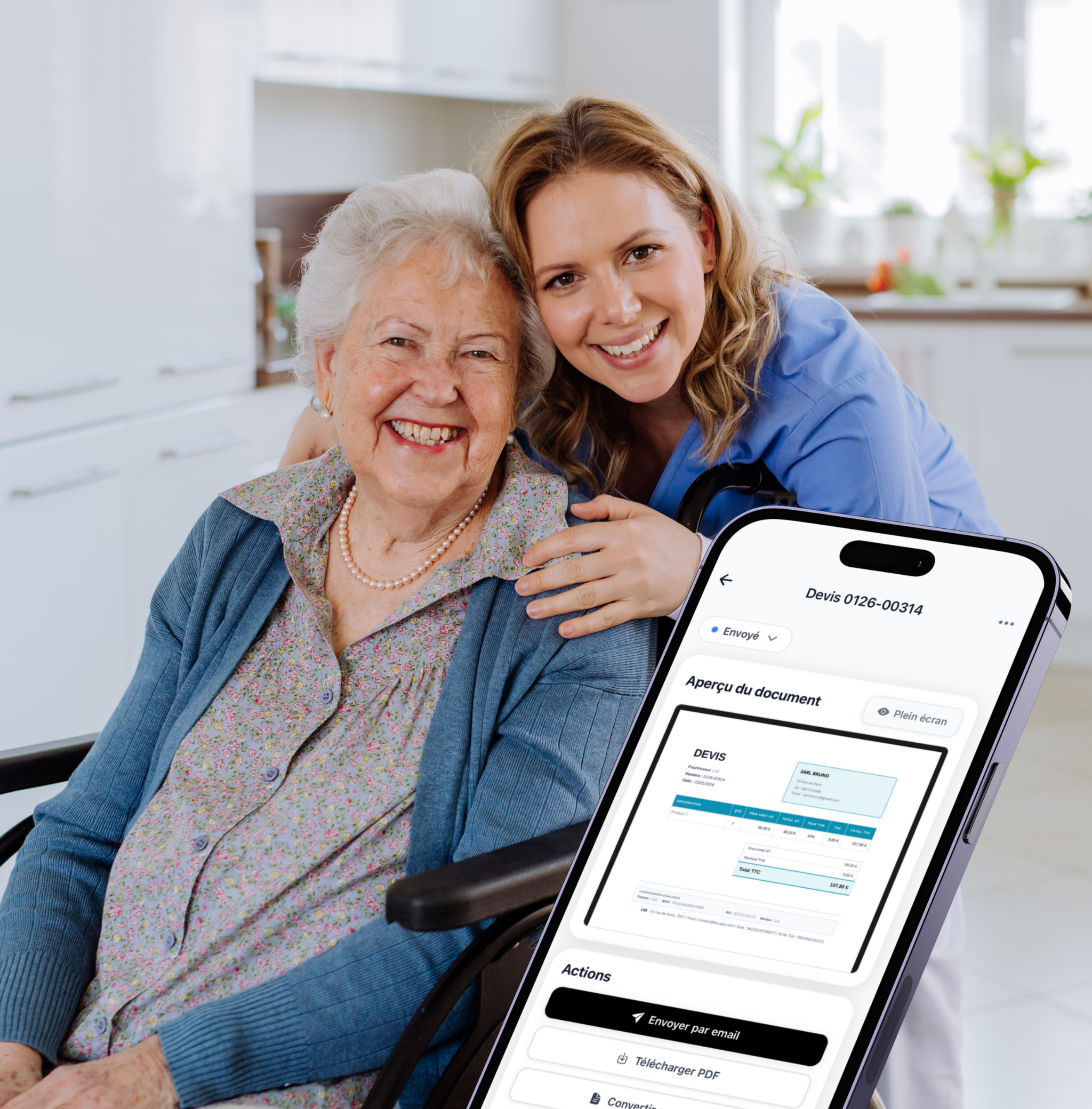 Application mobile pour auxiliaires de vie