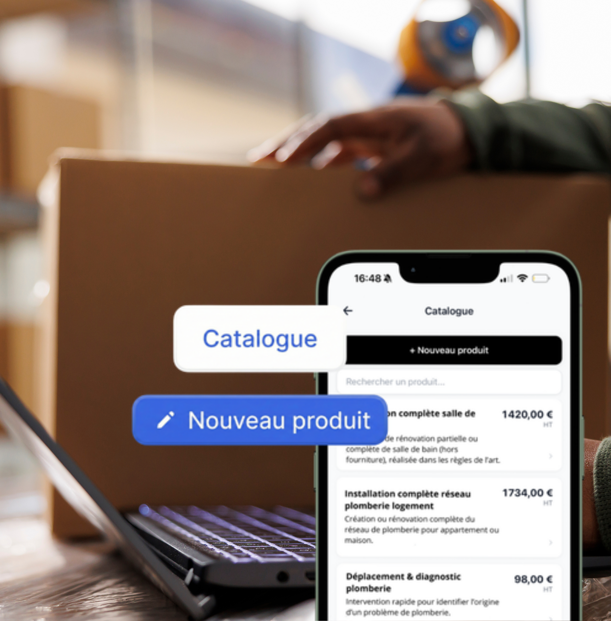 Achat alimentaire à 50 € TTC (TVA 5,5%)