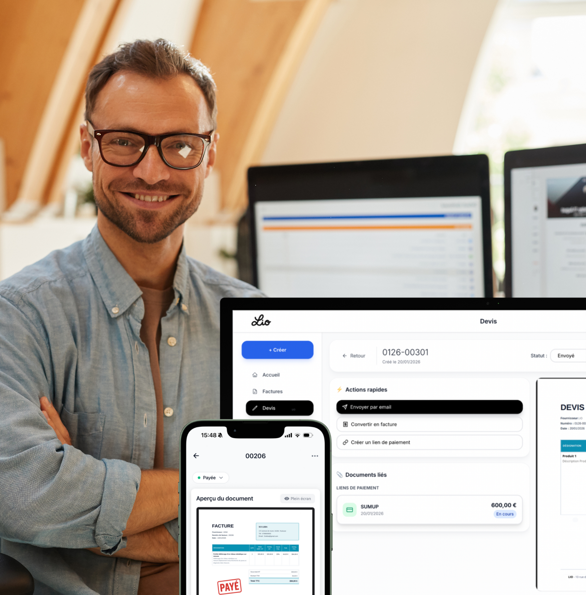 Devis forfait projet développeur avec Lio