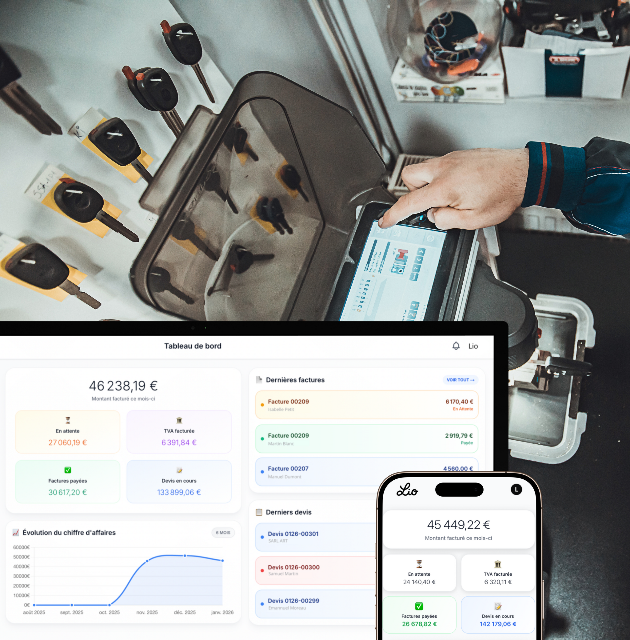 Devis serrurier conforme facturation électronique 2026