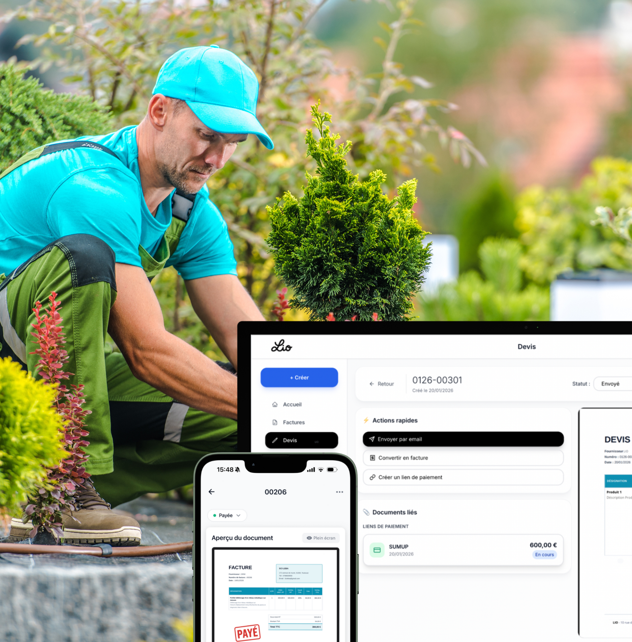 Devis jardinage avec plafond 5 000 € et crédit d'impôt 50%