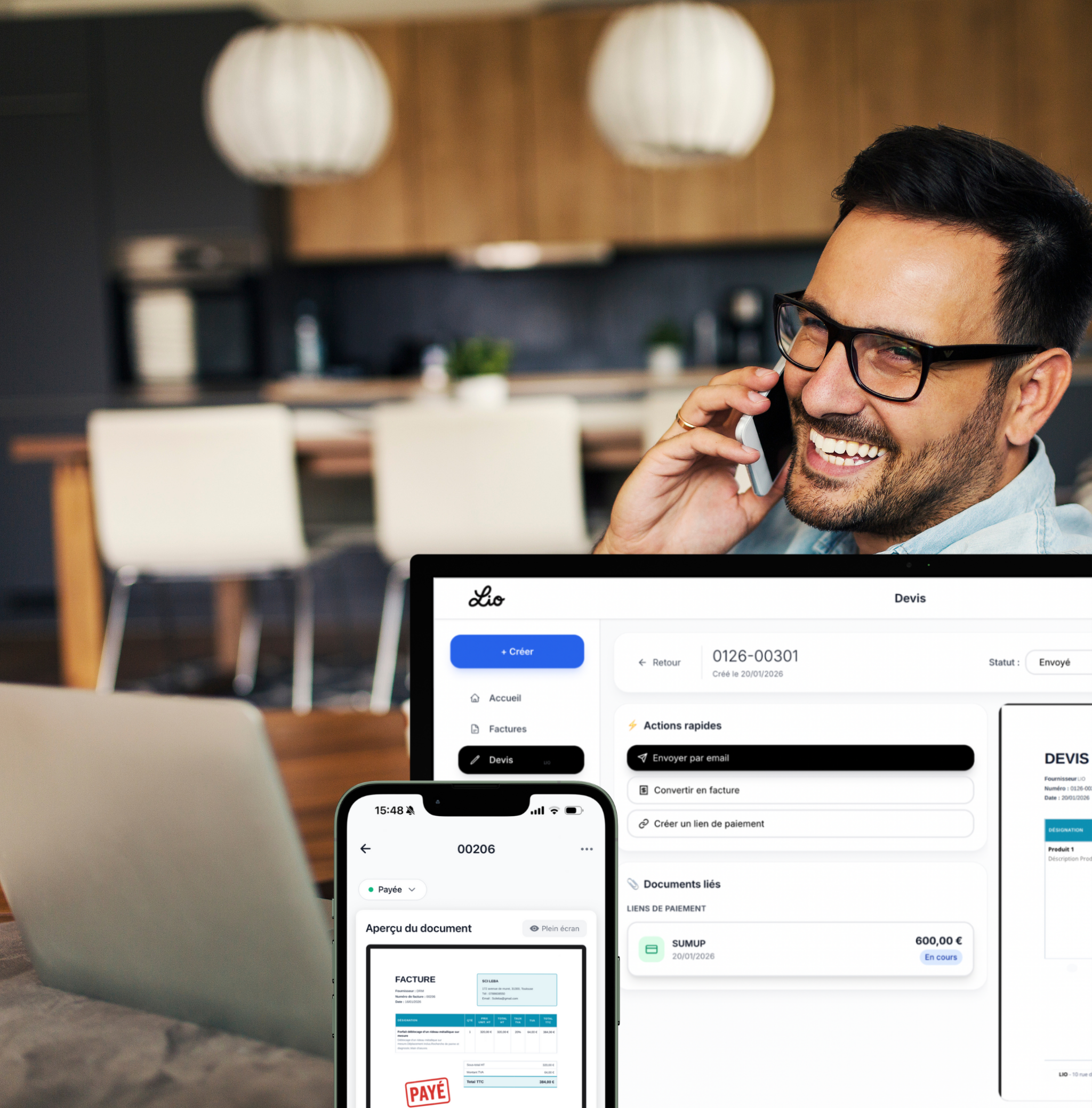 Interface Lio pour les freelances