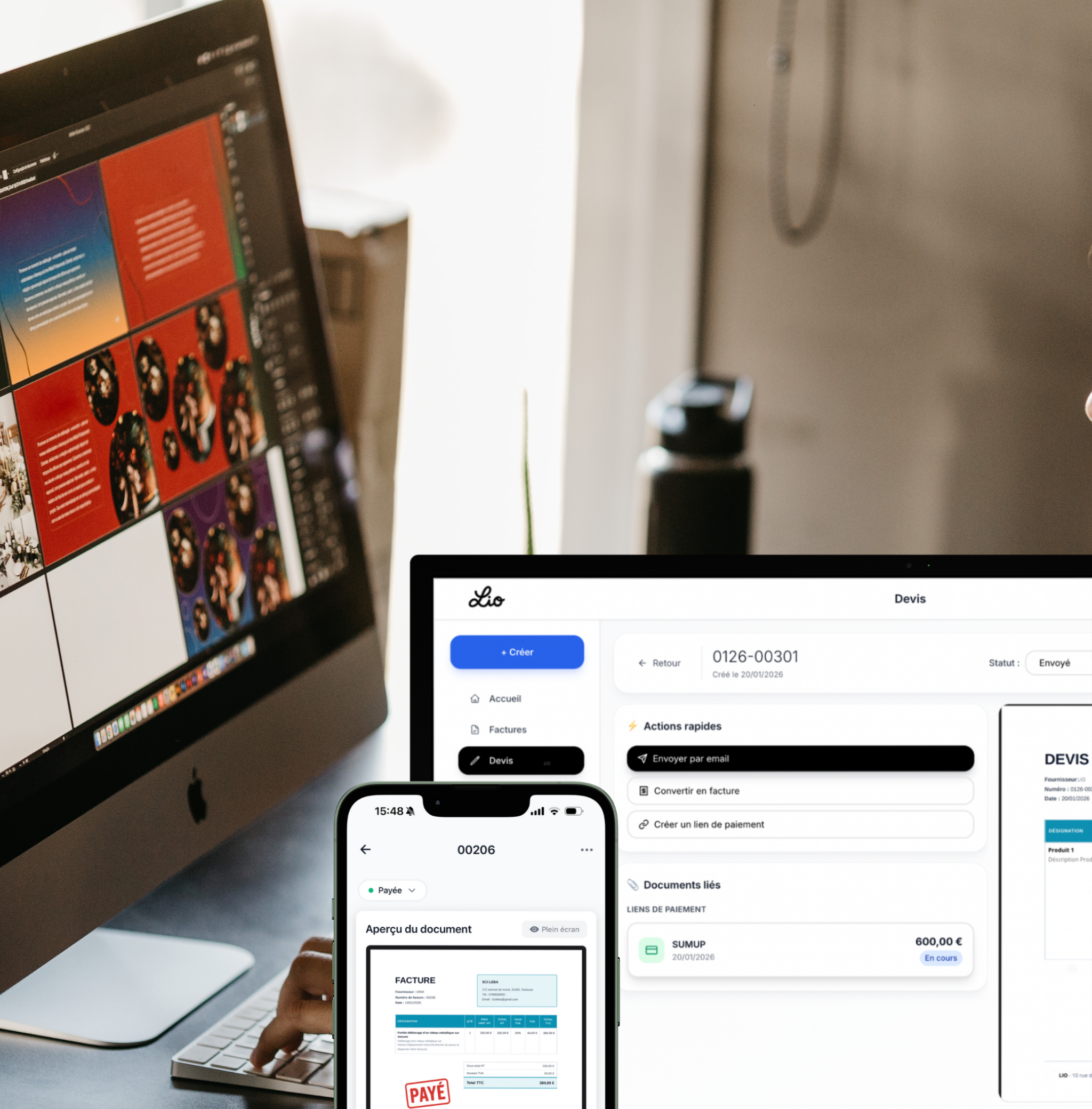 Devis graphiste forfait et TJM avec Lio