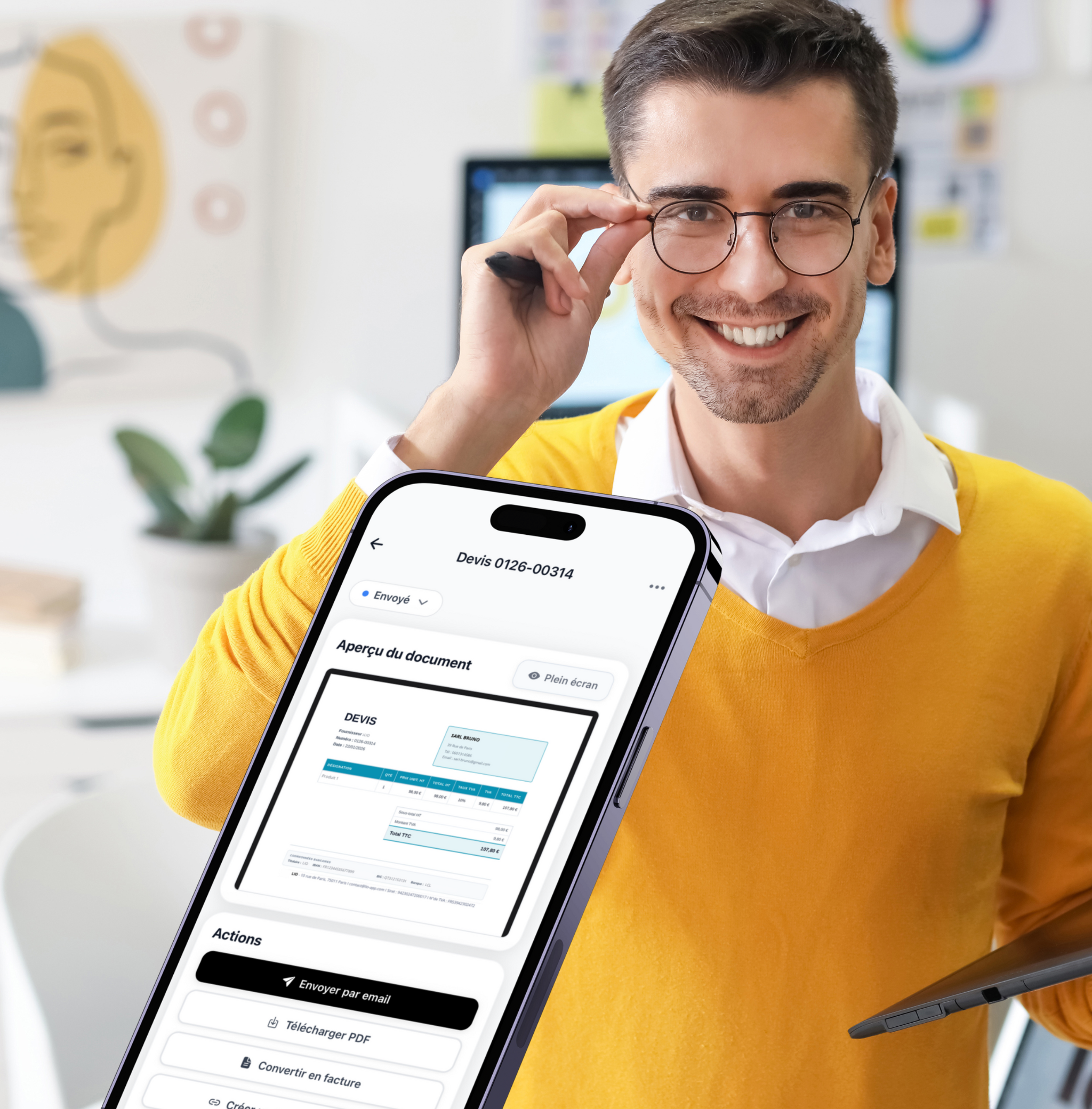 Devis avec cession de droits d'auteur graphiste