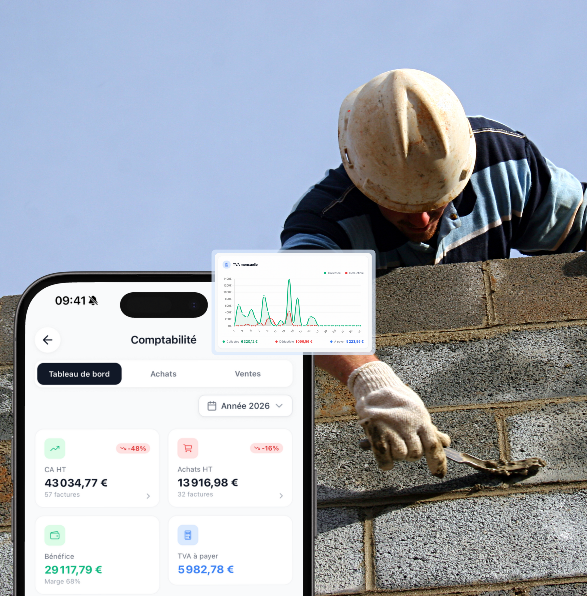 Export comptable pour maçons