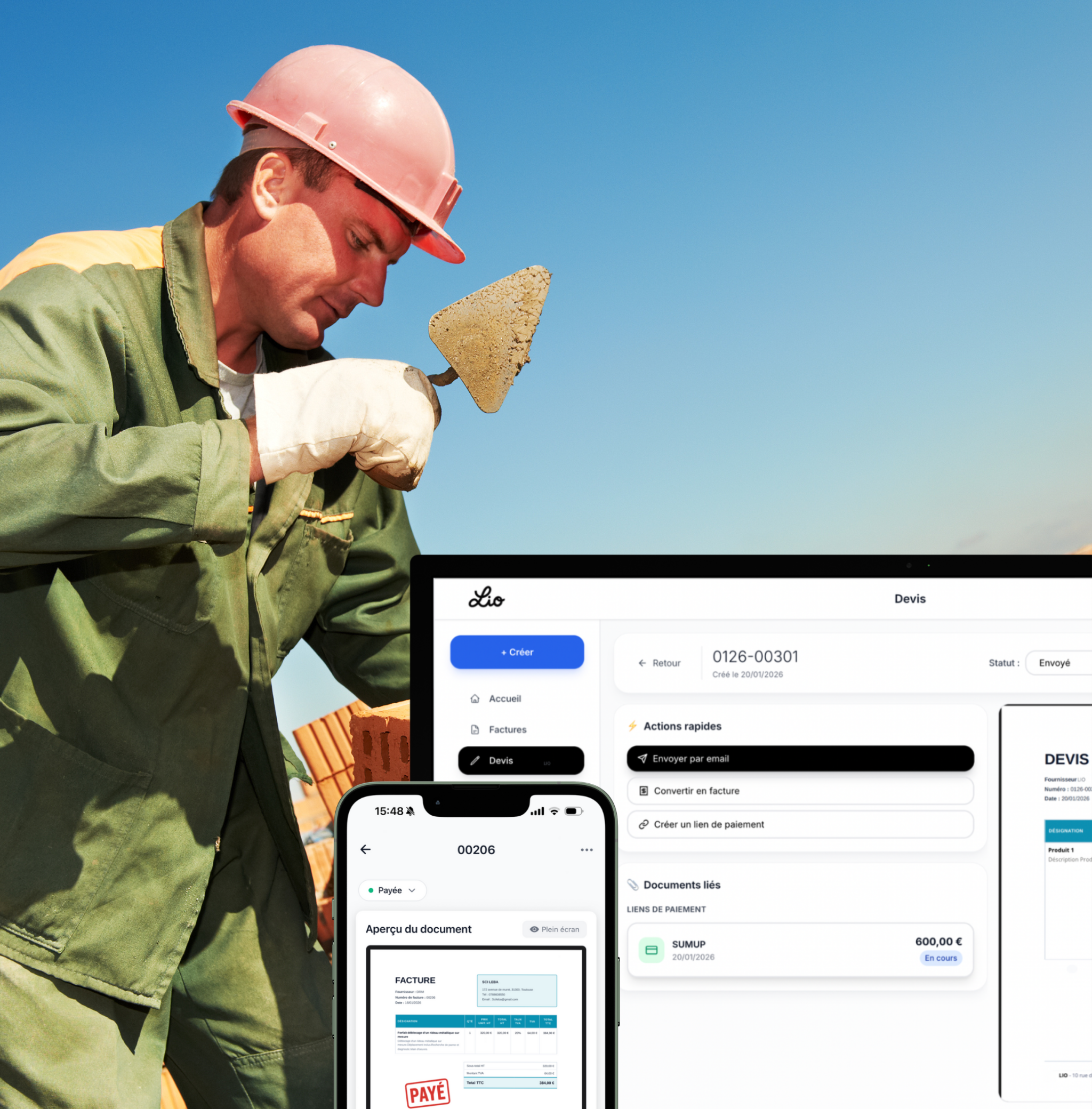 Logiciel de devis maçon - Multi-lots