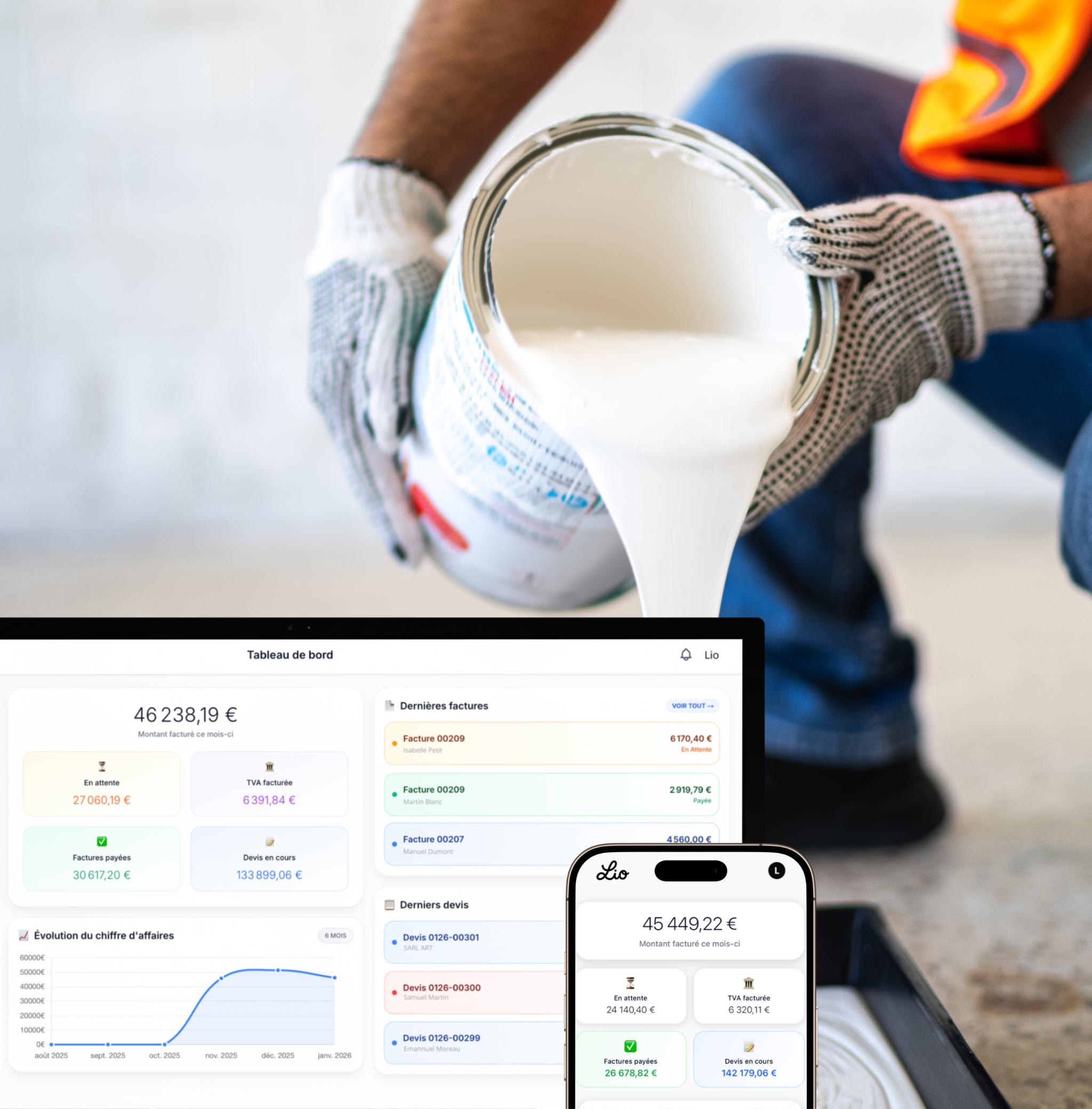 Logiciel de devis peintre - Devis au m²