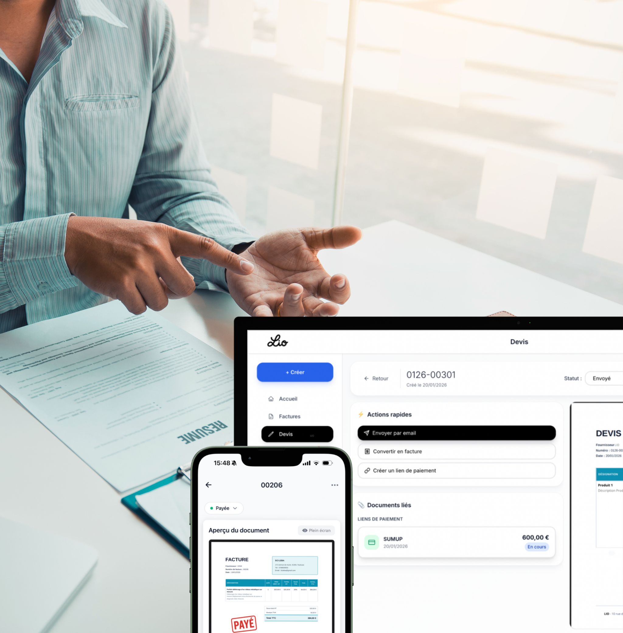 Interface Lio pour les consultants RH
