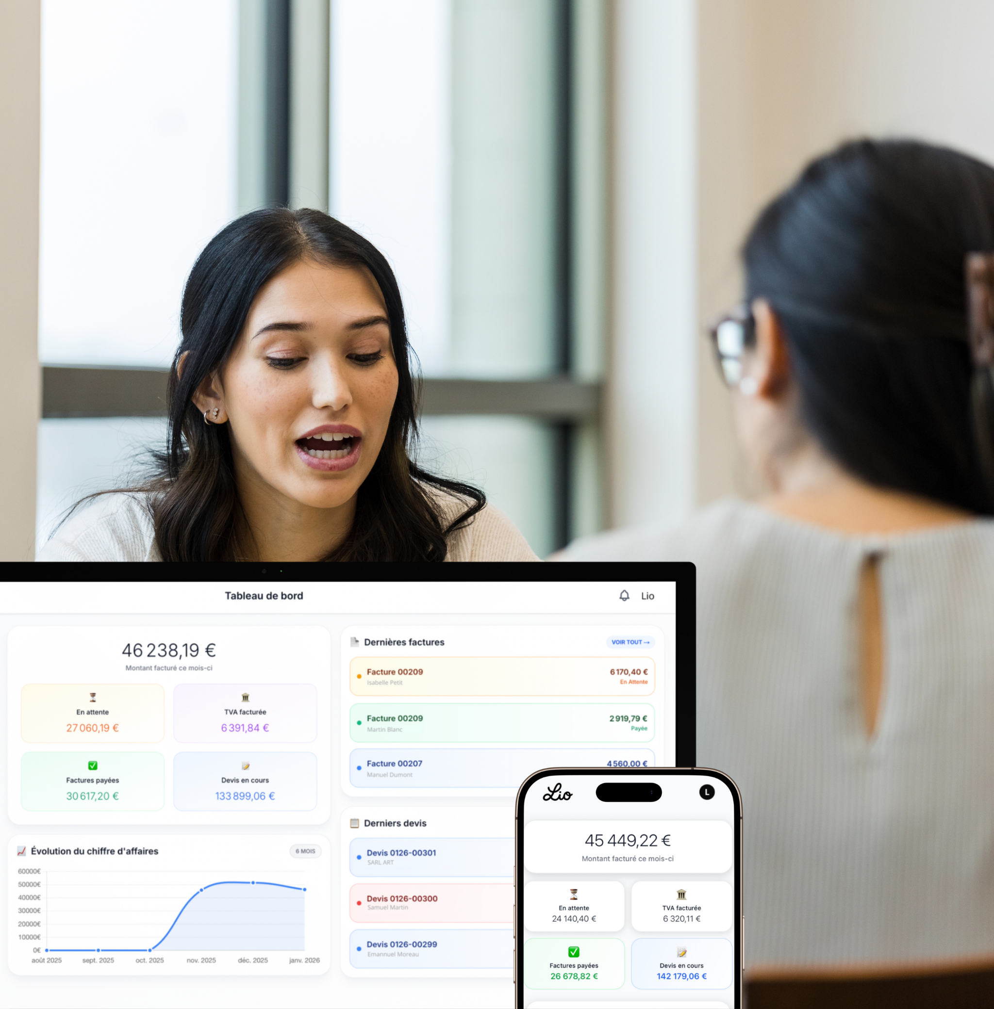 Suivi des devis agence web - Pipeline commercial Lio