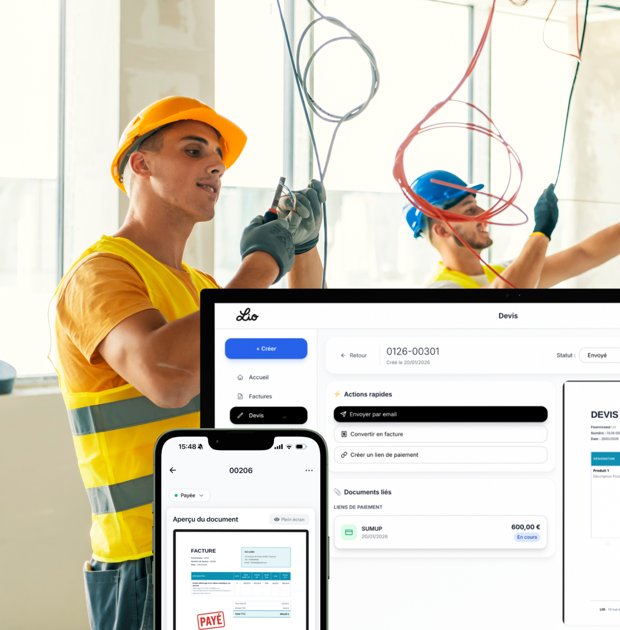 Logiciel de devis électricien - Création rapide