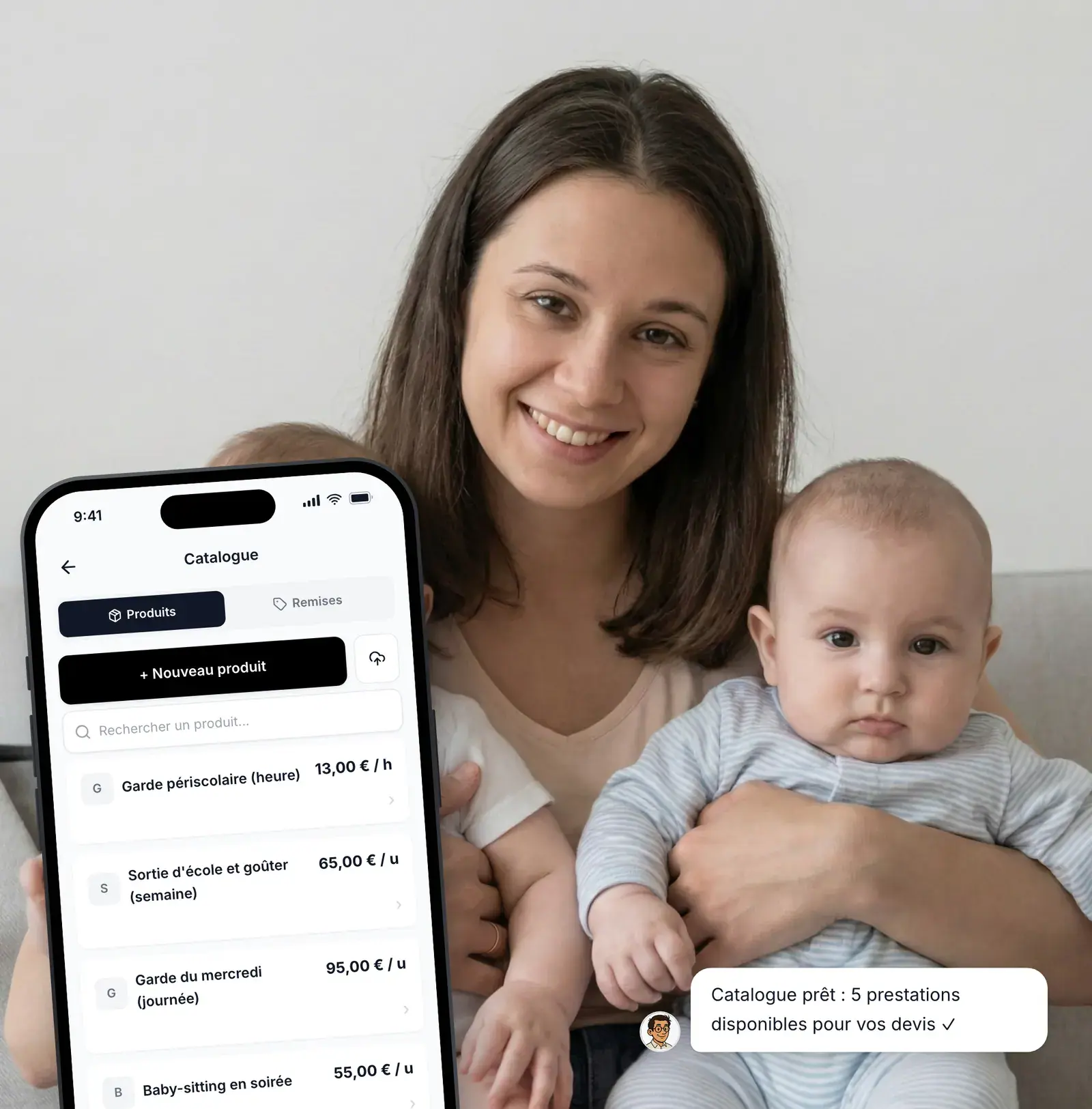 Tarifs de garde enregistrés dans le catalogue de prestations de Lio