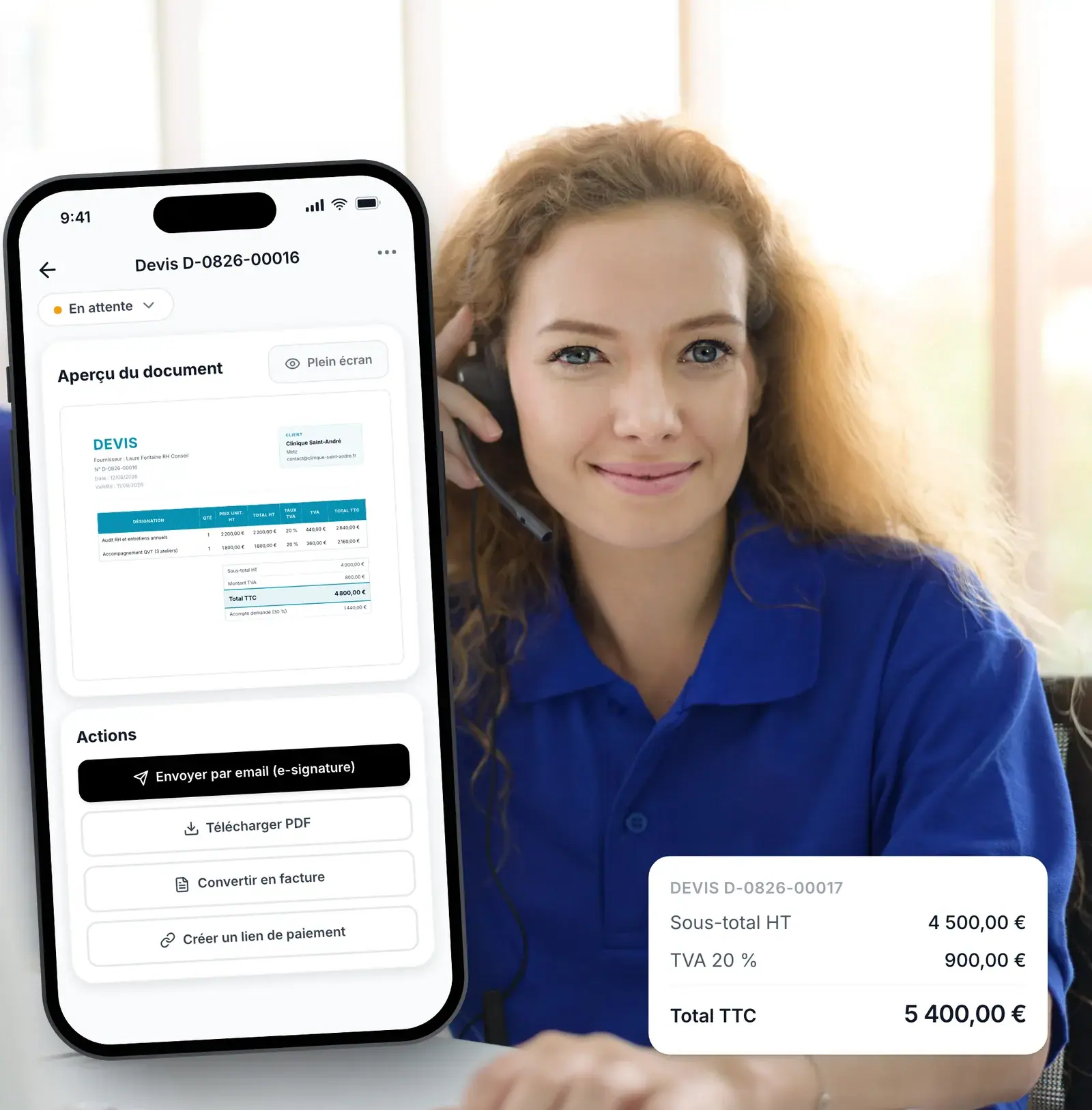 Consultante RH chiffrant une mission de recrutement dans Lio