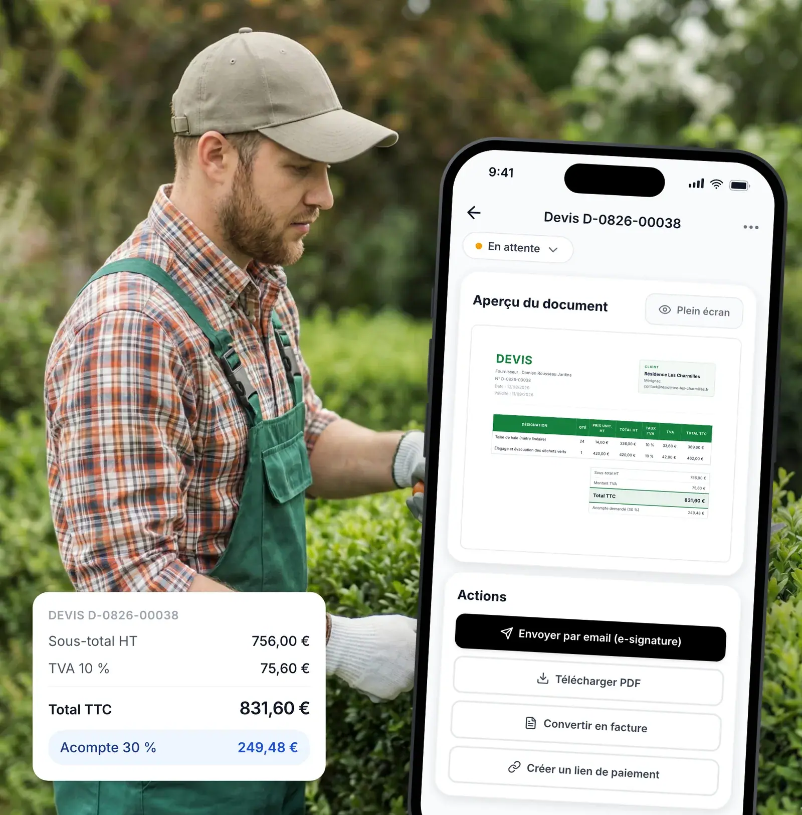 Devis d’entretien de jardin créé sur place depuis Lio