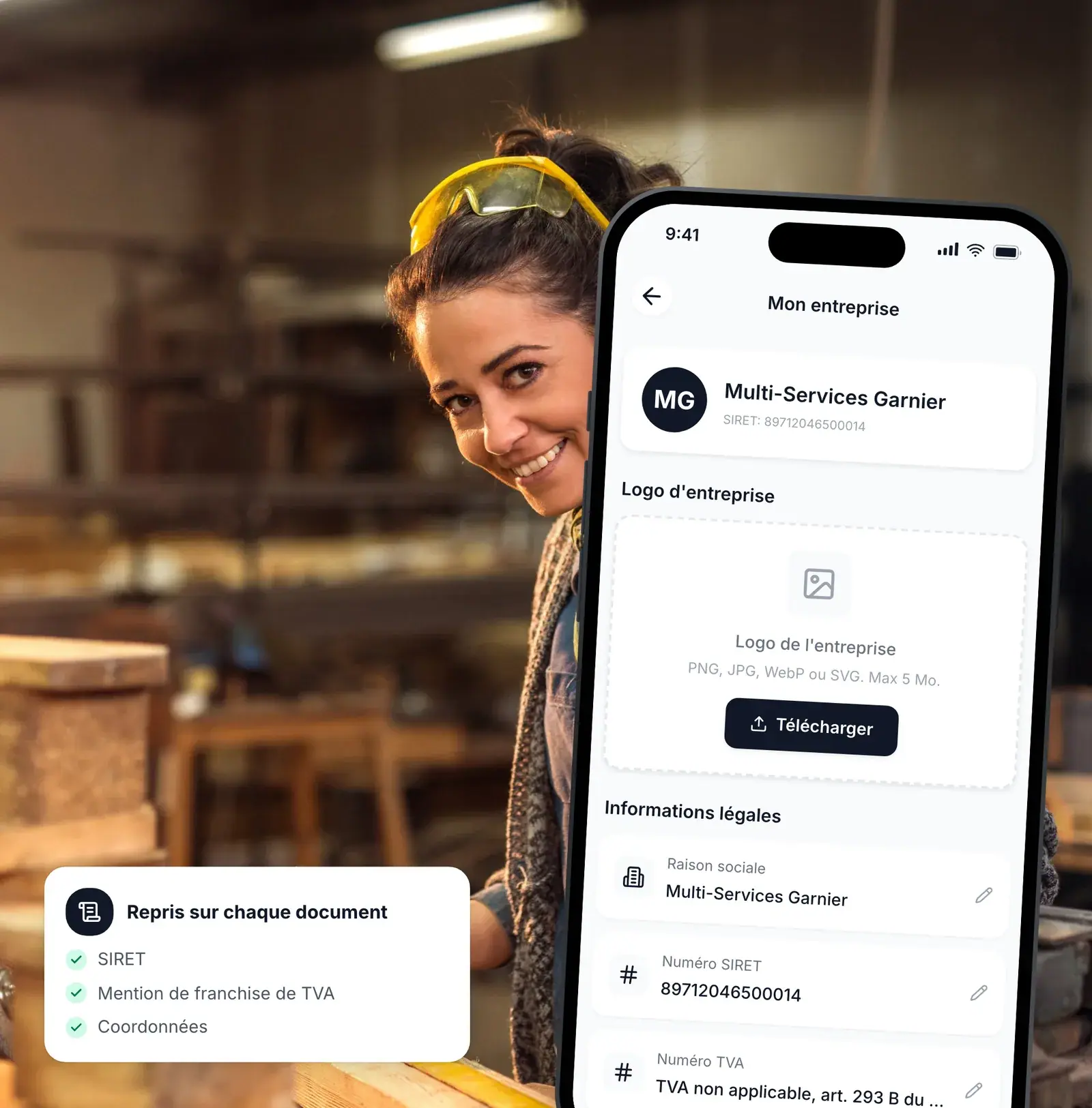 Mentions obligatoires de l’auto-entrepreneur reprises sur ses factures Lio