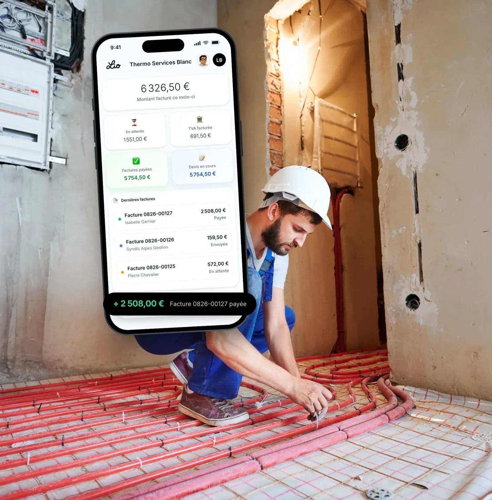 Interface Lio pour Chauffagiste